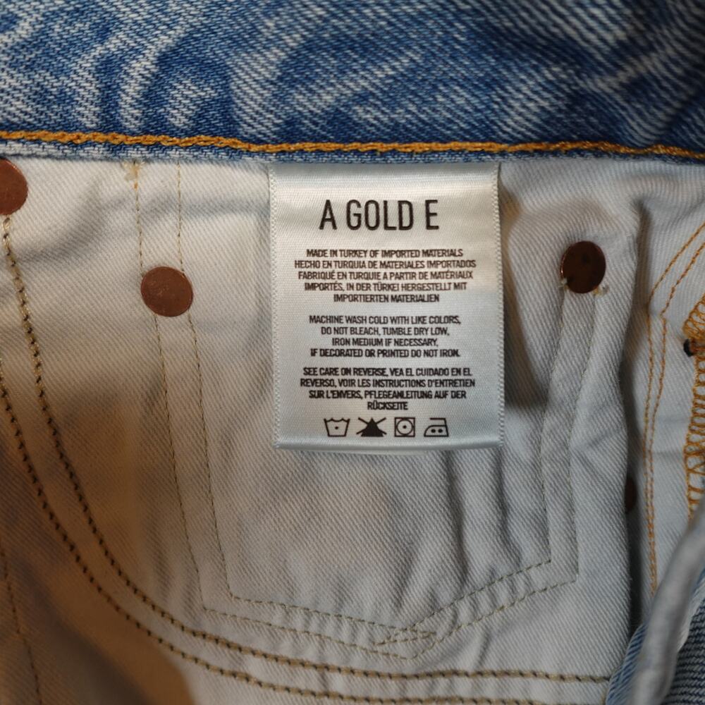 AGOLDE Shorts Womens 28 Parker Vintage Cutoff Denim Button Fly Distressed - Picture 8 of 10
